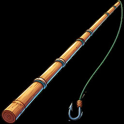 Bamboo fishing pole icon