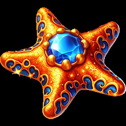 Golden lava starfish icon