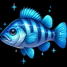 Sapphire perch trophy icon