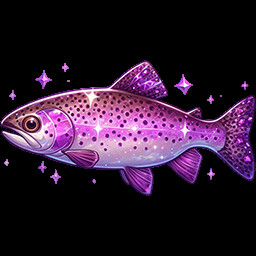 Amethyst trout trophy icon