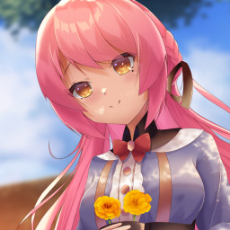 Flowers and girl icon