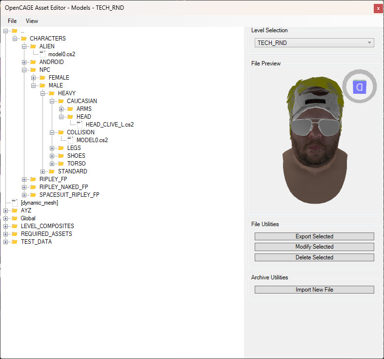 OpenCAGE Screenshot 2