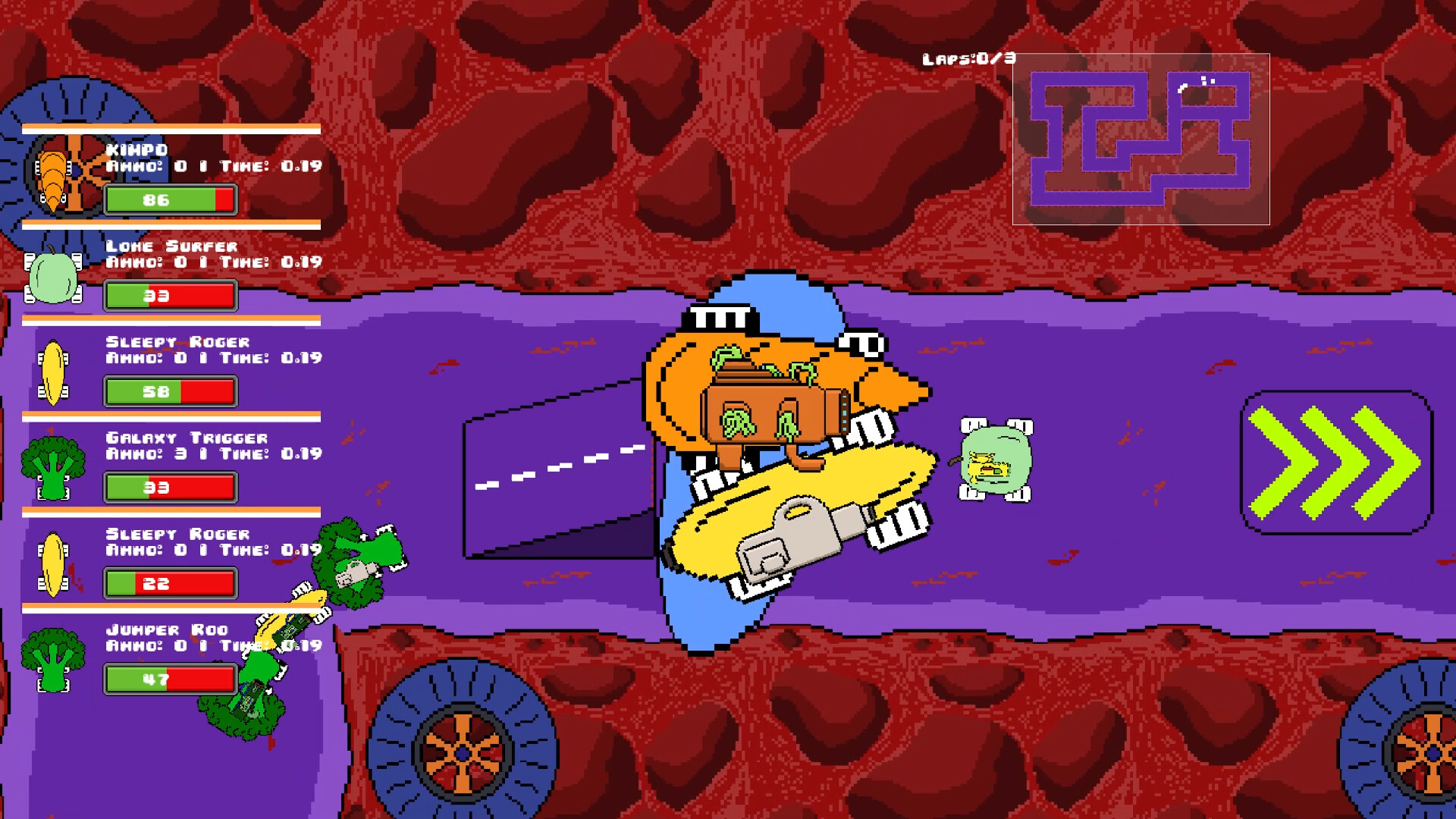 Veg out Crew 2D Racer Screenshot 5