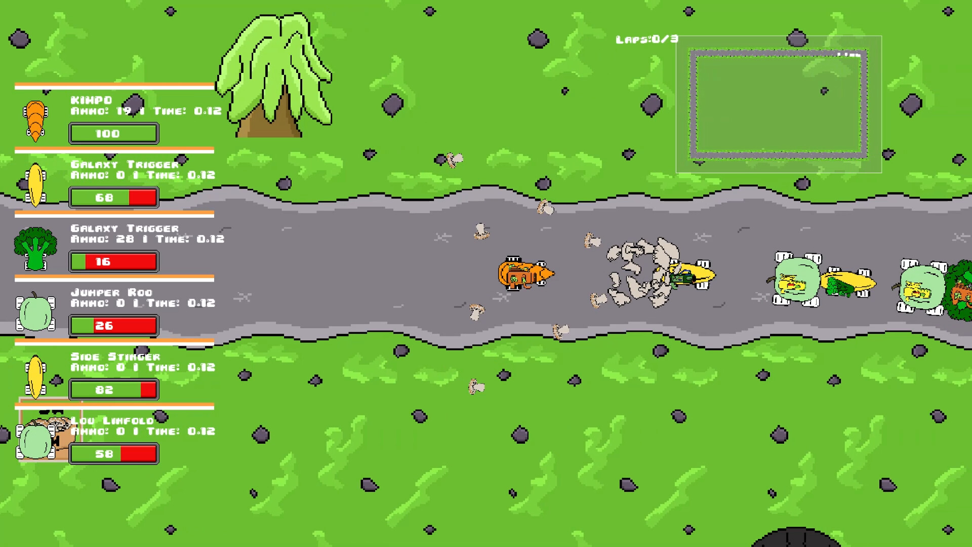 Veg out Crew 2D Racer Screenshot 1