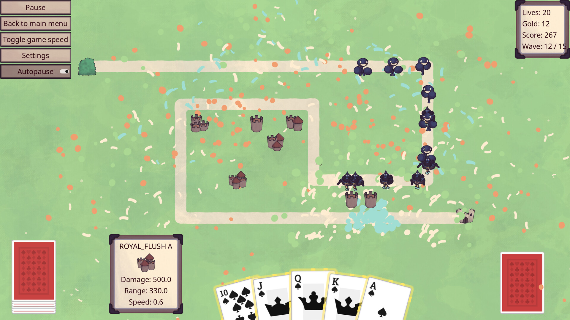 Royal Flush Defense Screenshot 0