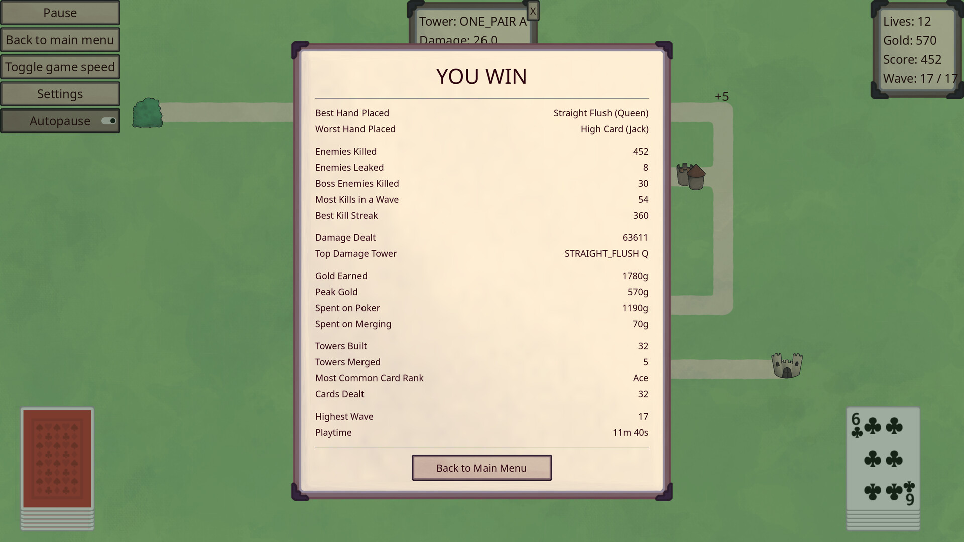 Royal Flush Defense Screenshot 4