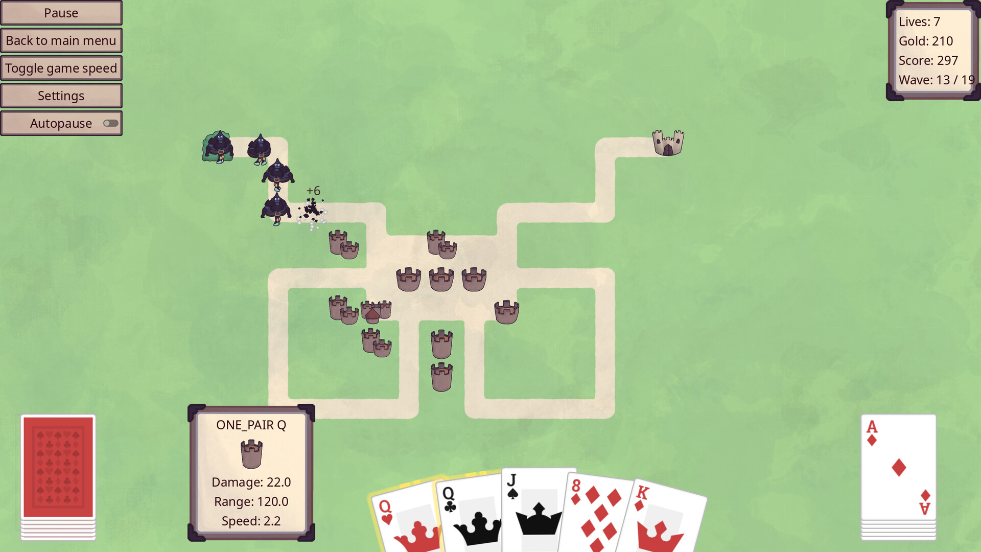 Royal Flush Defense Screenshot 1