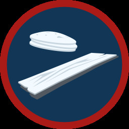 Flat like a pancake icon