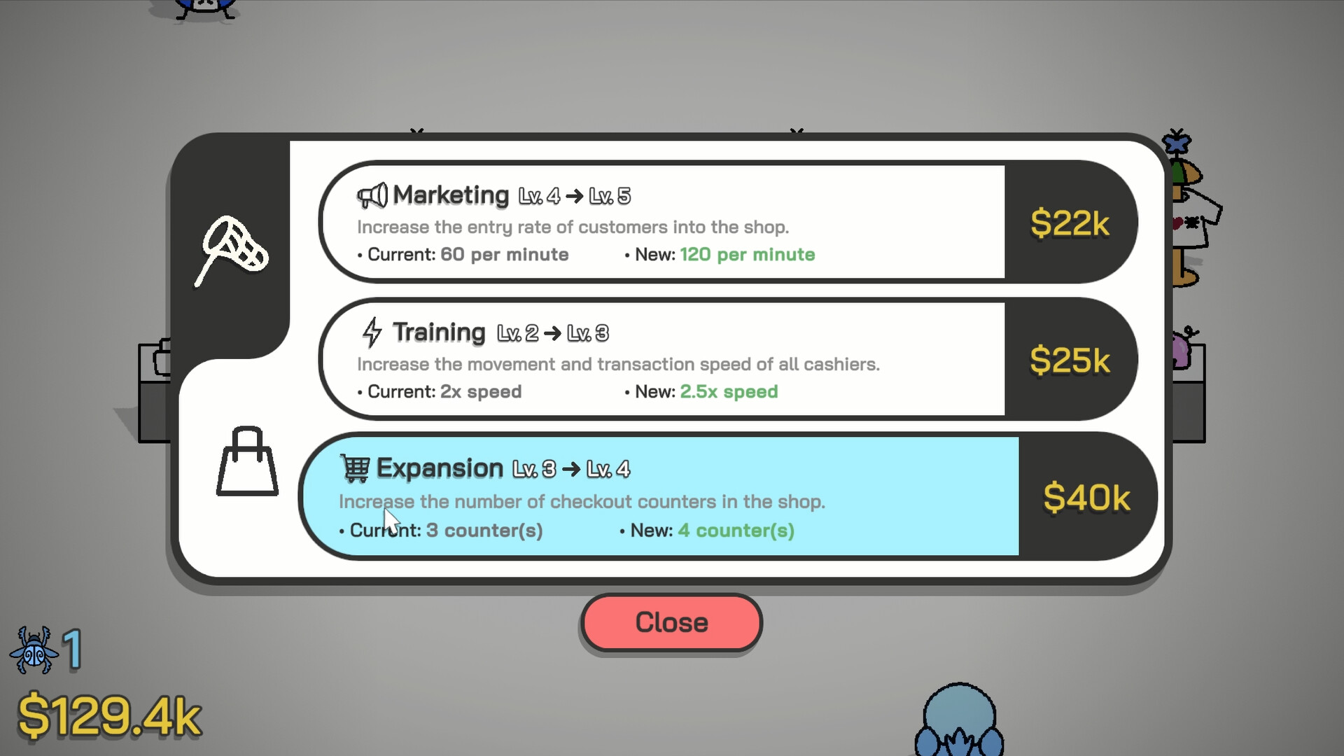 Budgie's Bug Shop Demo Screenshot 2