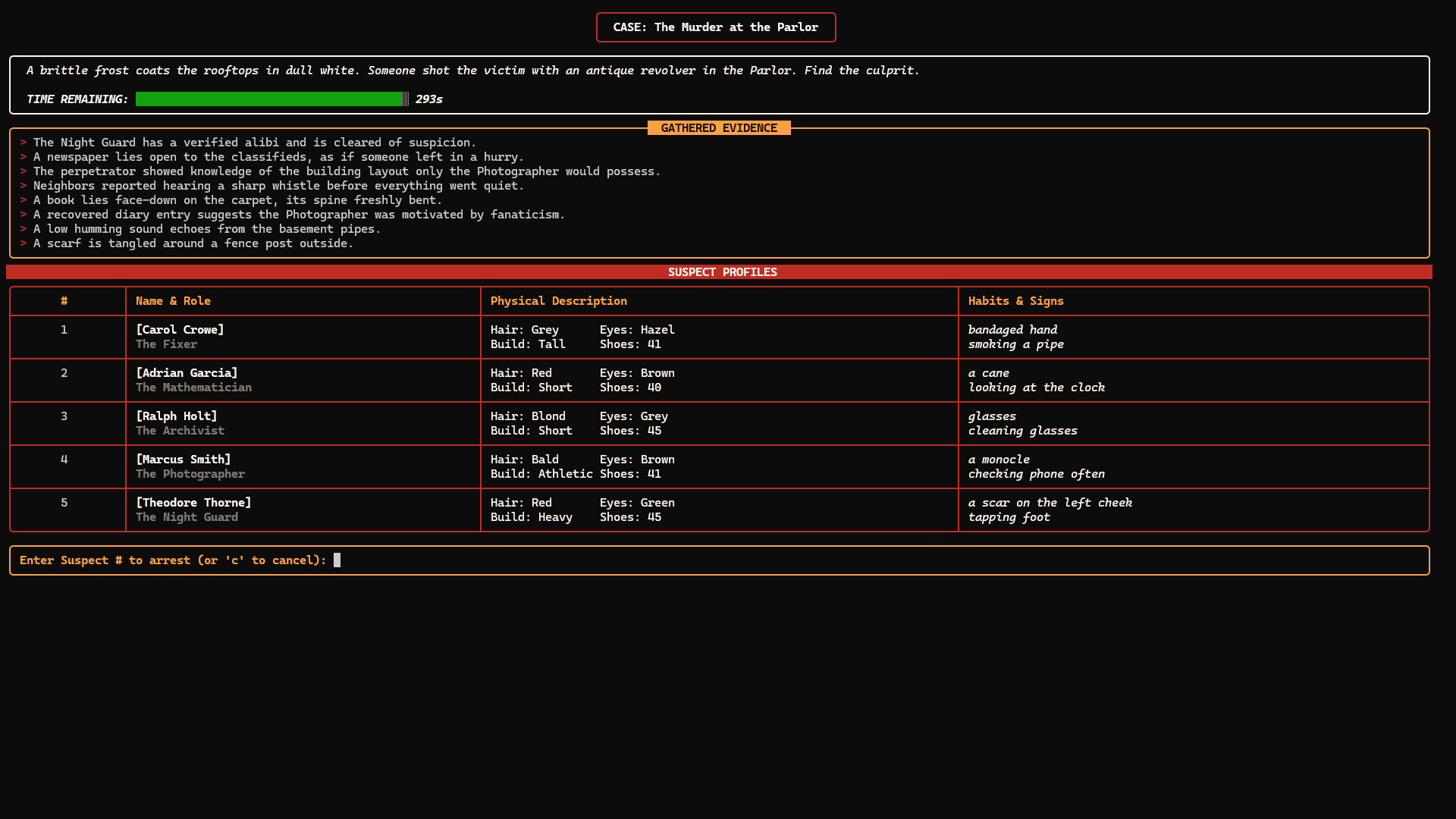 Micro Mystery Investigator: Noir Edition Screenshot 2