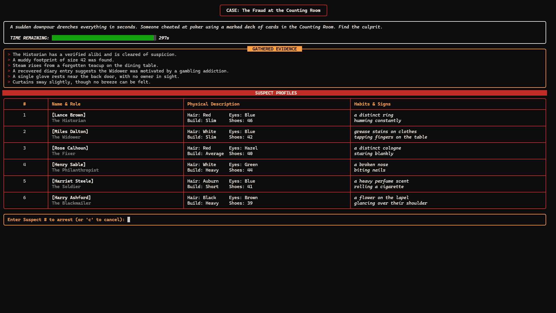 Micro Mystery Investigator: Noir Edition Screenshot 1