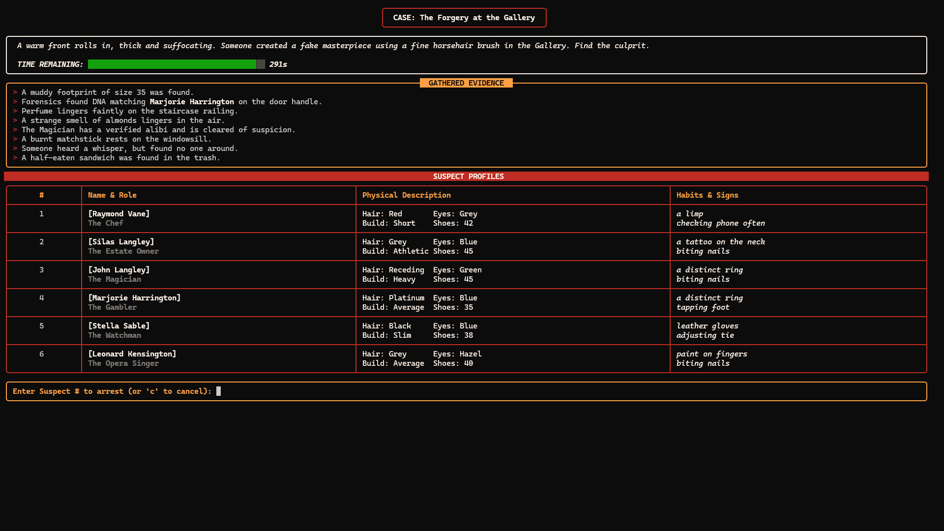 Micro Mystery Investigator: Noir Edition Screenshot 0