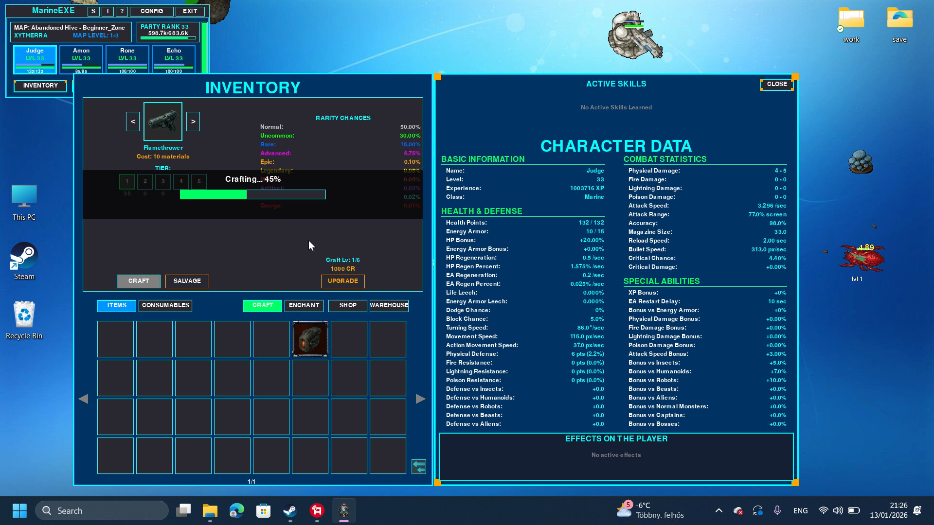 MARINE.EXE - Desktop RPG Screenshot 0