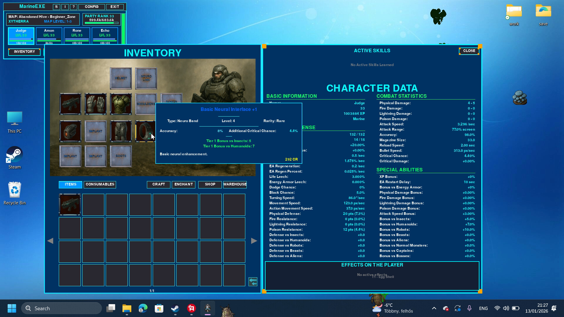 MARINE.EXE - Desktop RPG Screenshot 5