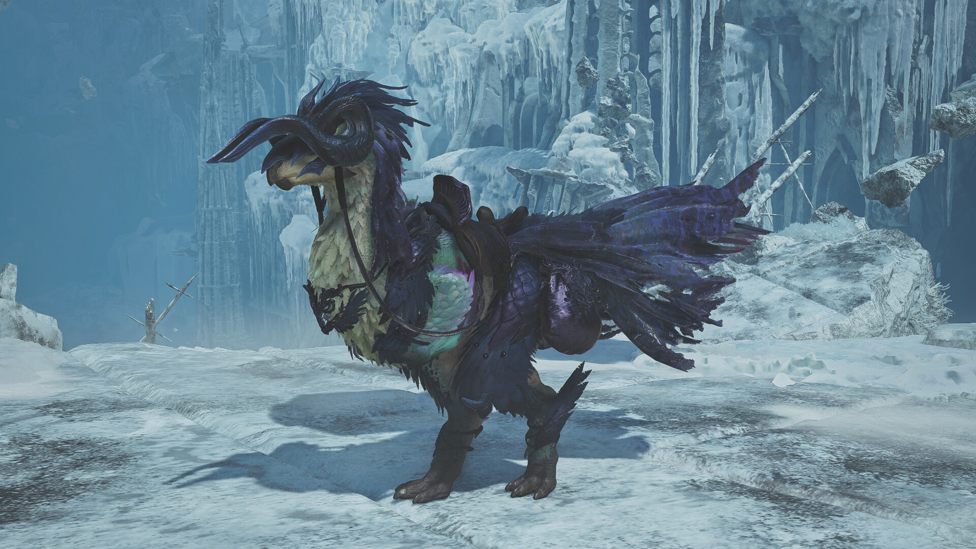 Monster Hunter Wilds - Seikret Decoration: Duskhorn Caparison Screenshot 0
