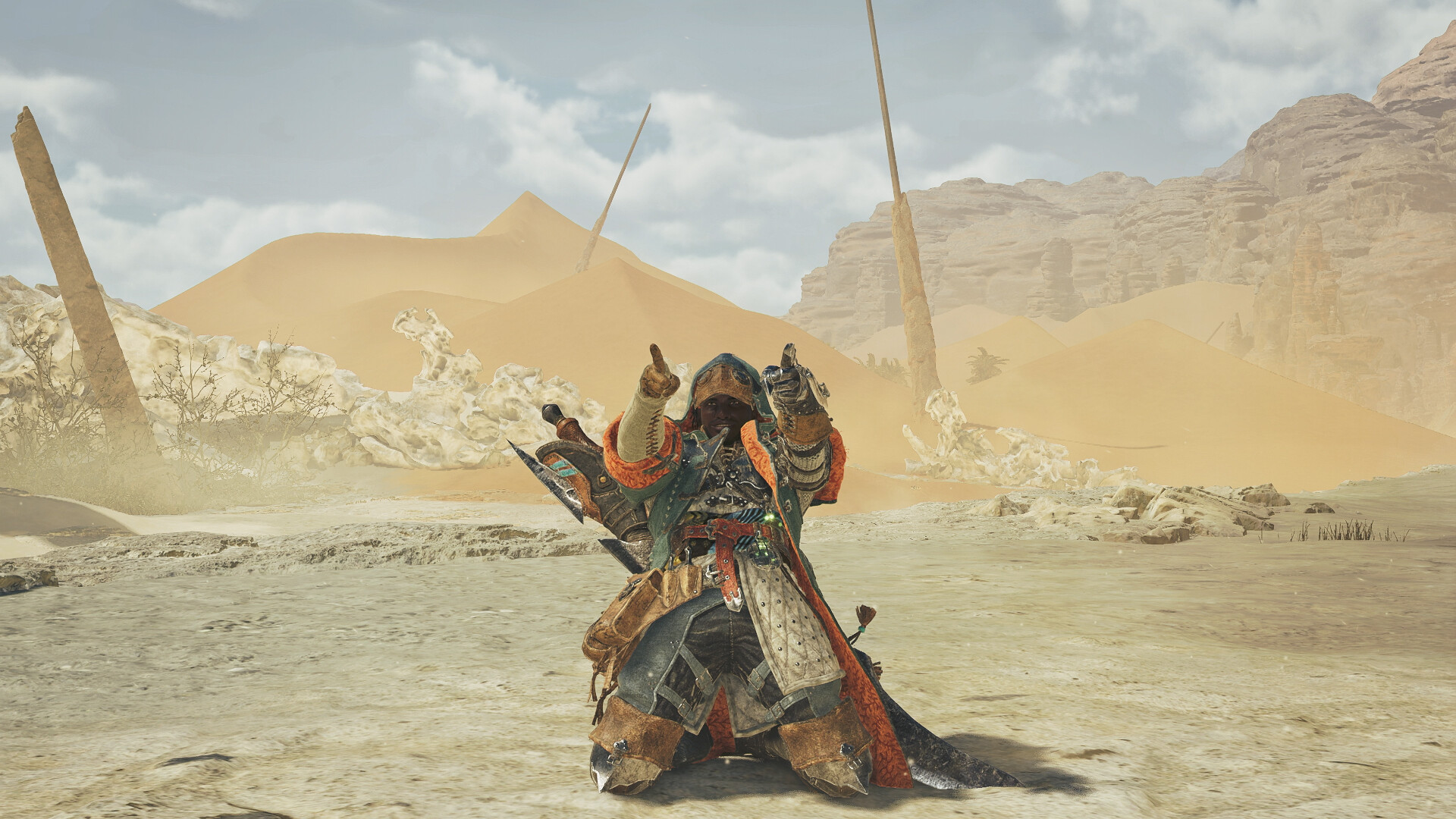 Monster Hunter Wilds - Gesture: Celebratory Knee Slide Screenshot 1