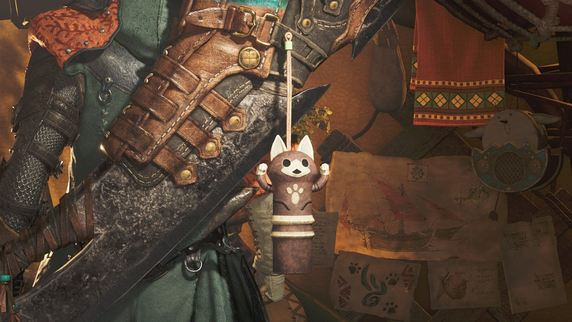 Monster Hunter Wilds - Pendant: Stretched Black Cat Screenshot 0