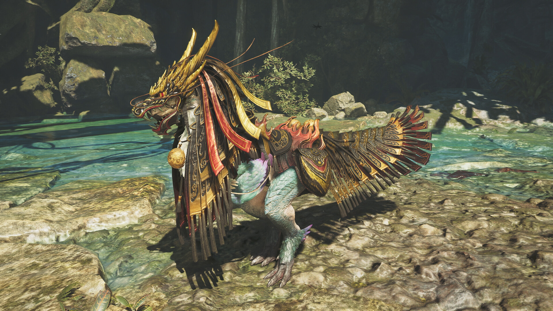 Monster Hunter Wilds - Seikret Decoration: Majestic Dragon's Caparison Screenshot 0