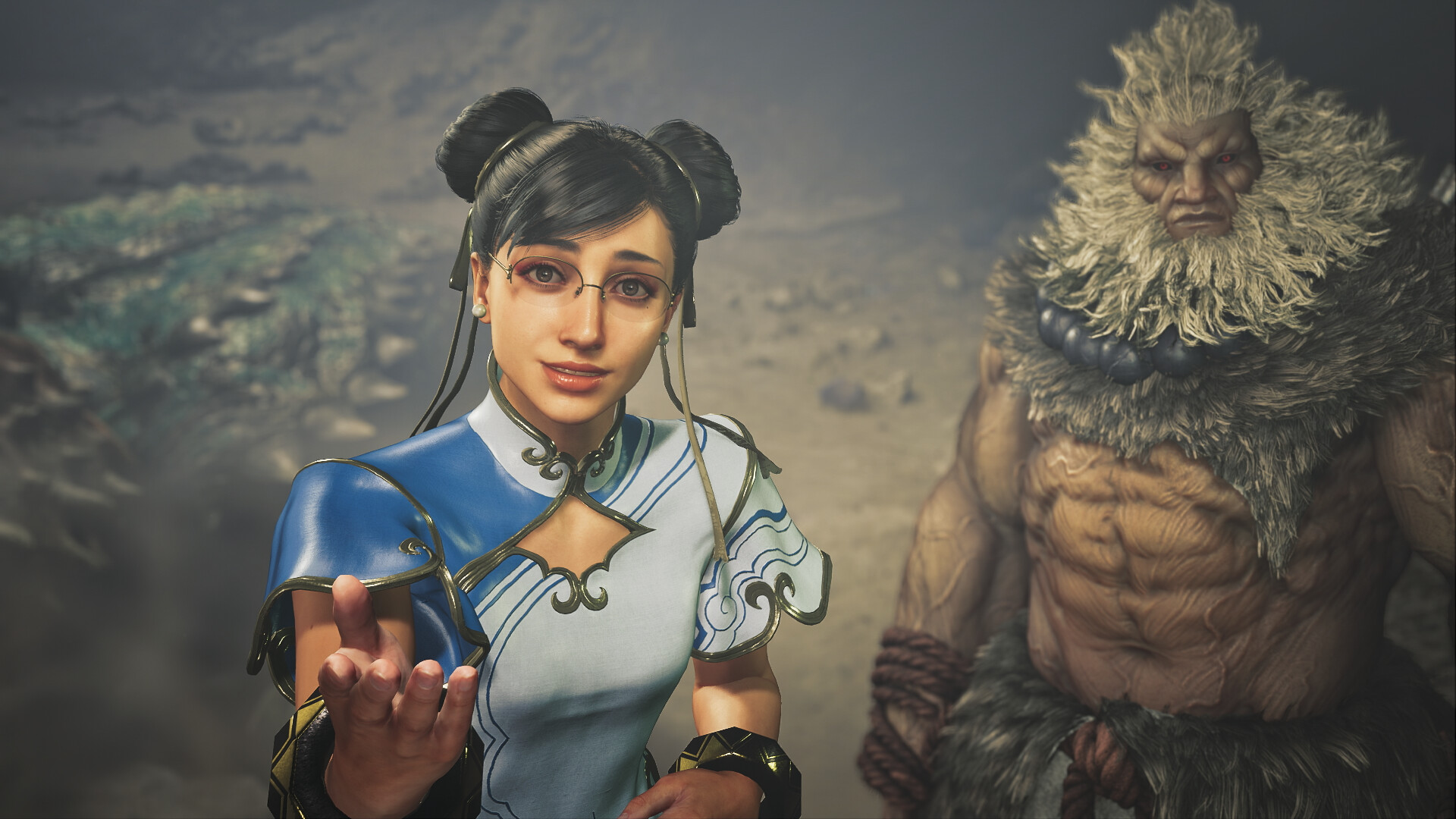 Monster Hunter Wilds - Alma Outfit: Chun-Li Outfit - SF6 Screenshot 1