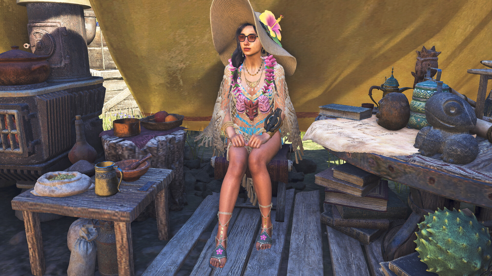 Monster Hunter Wilds - Alma Outfit: Summer Poncho Screenshot 3
