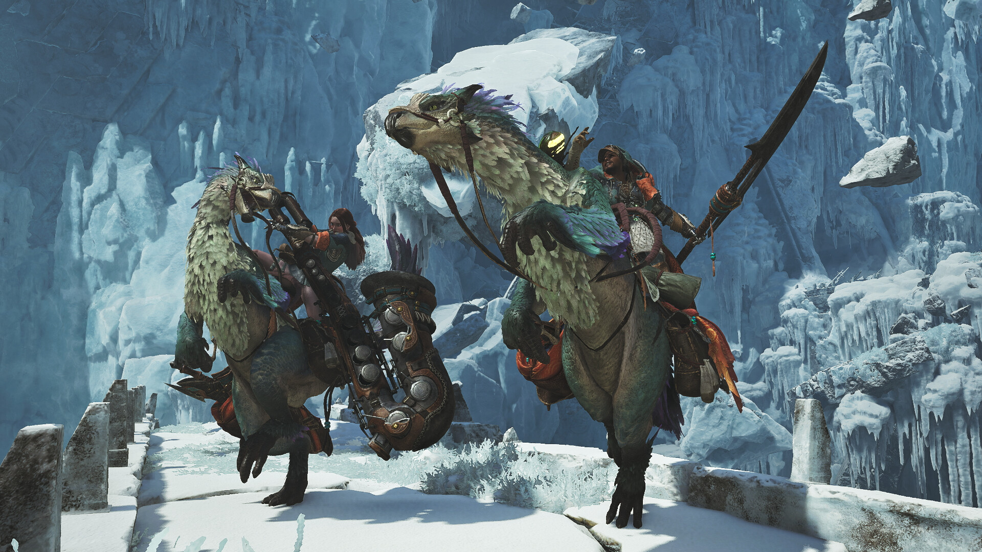 Monster Hunter Wilds - Photo Pose: Seikret Battle-Ready Pose Screenshot 4