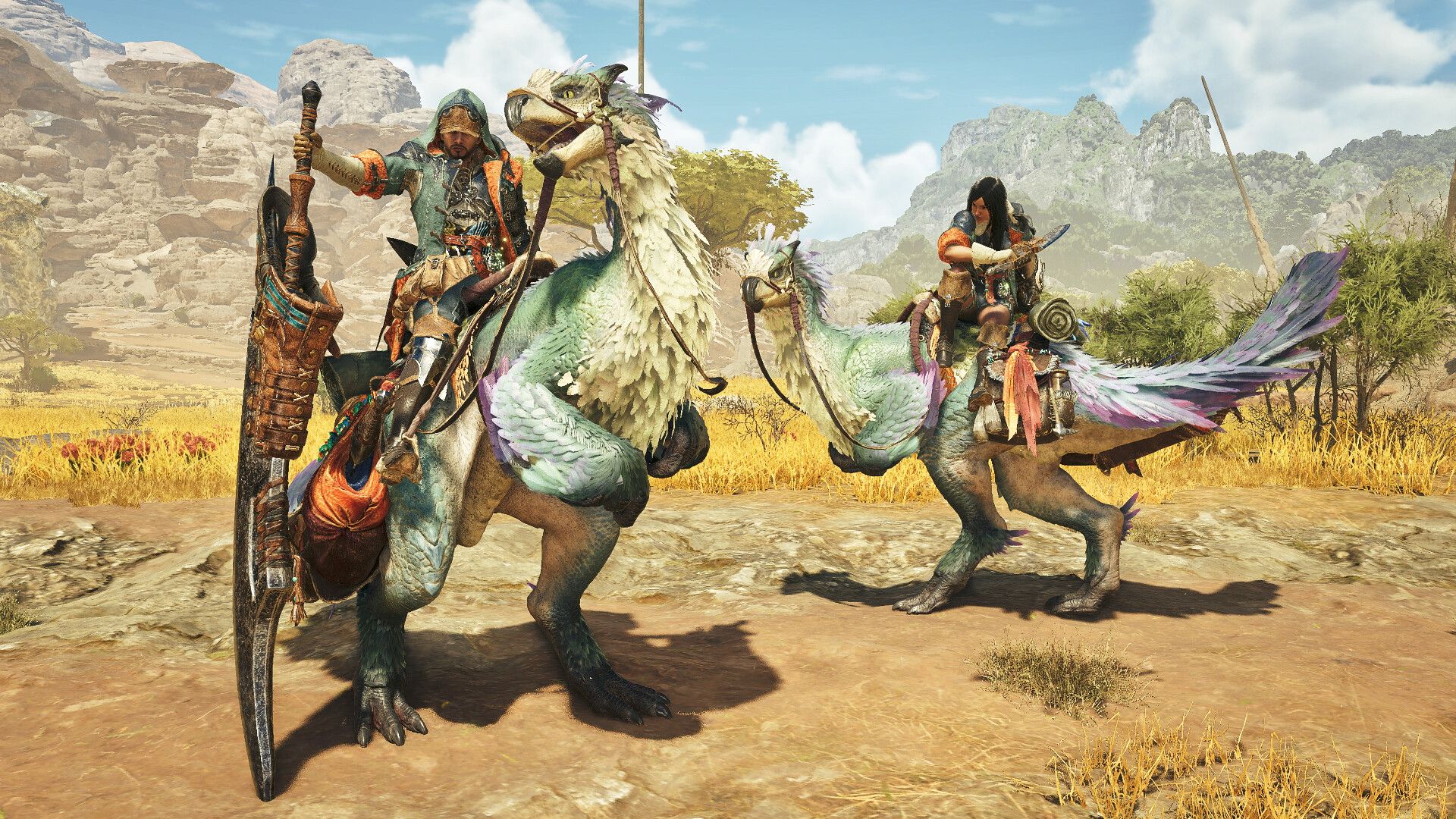 Monster Hunter Wilds - Photo Pose: Seikret Battle-Ready Pose Screenshot 0