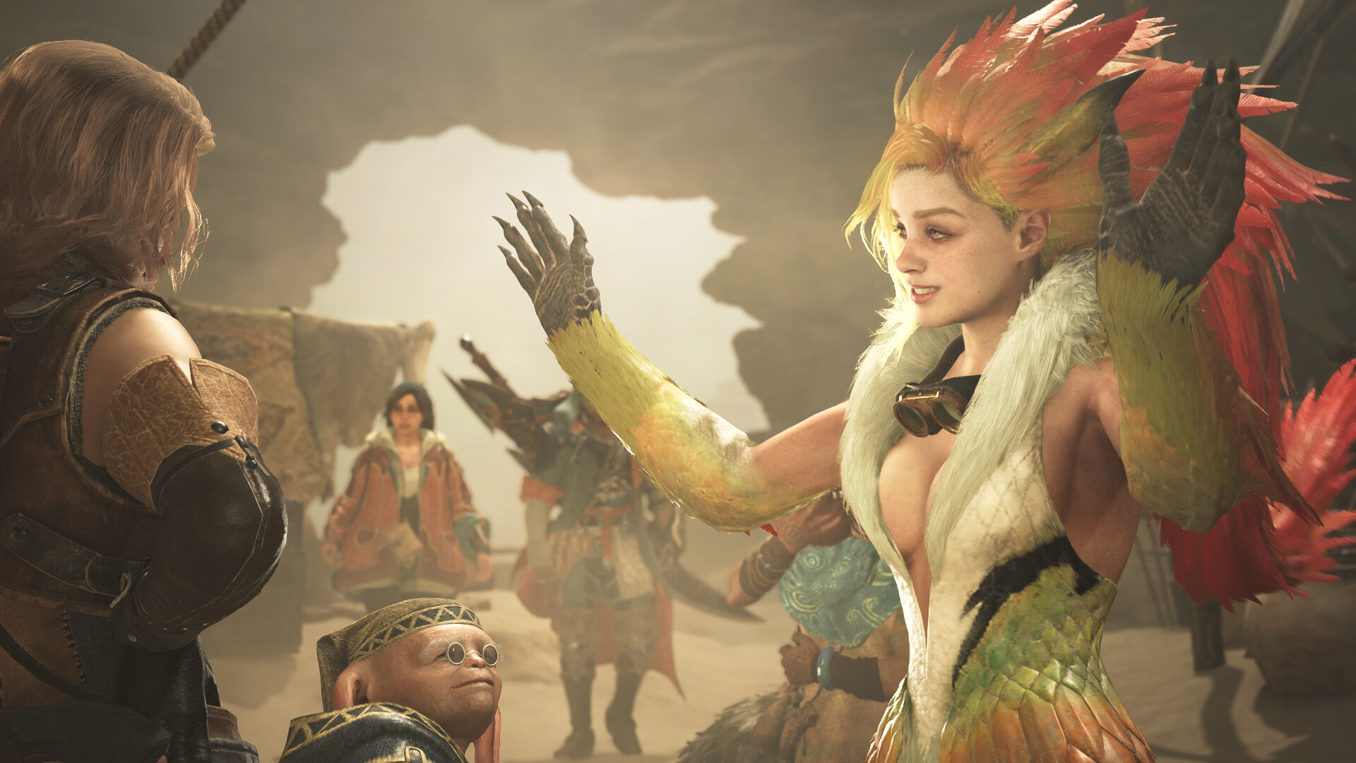 Monster Hunter Wilds - Gemma Outfit: Redveil Seikret Dress Screenshot 1