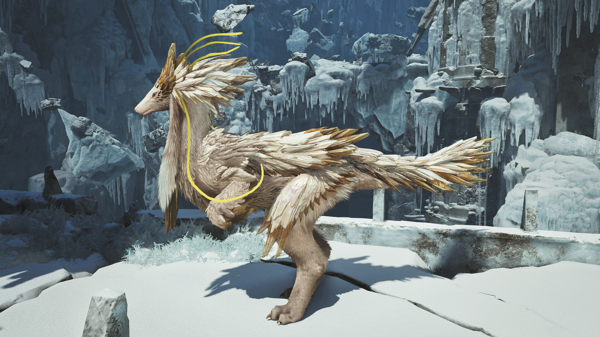 Monster Hunter Wilds - Seikret Decoration: Whitewing Caparison Screenshot 0