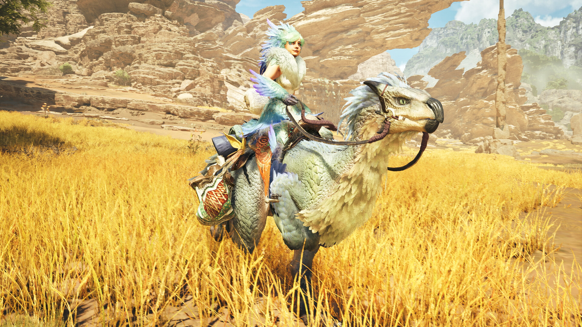Monster Hunter Wilds - Alma Outfit: Featherskirt Seikret Dress Screenshot 3