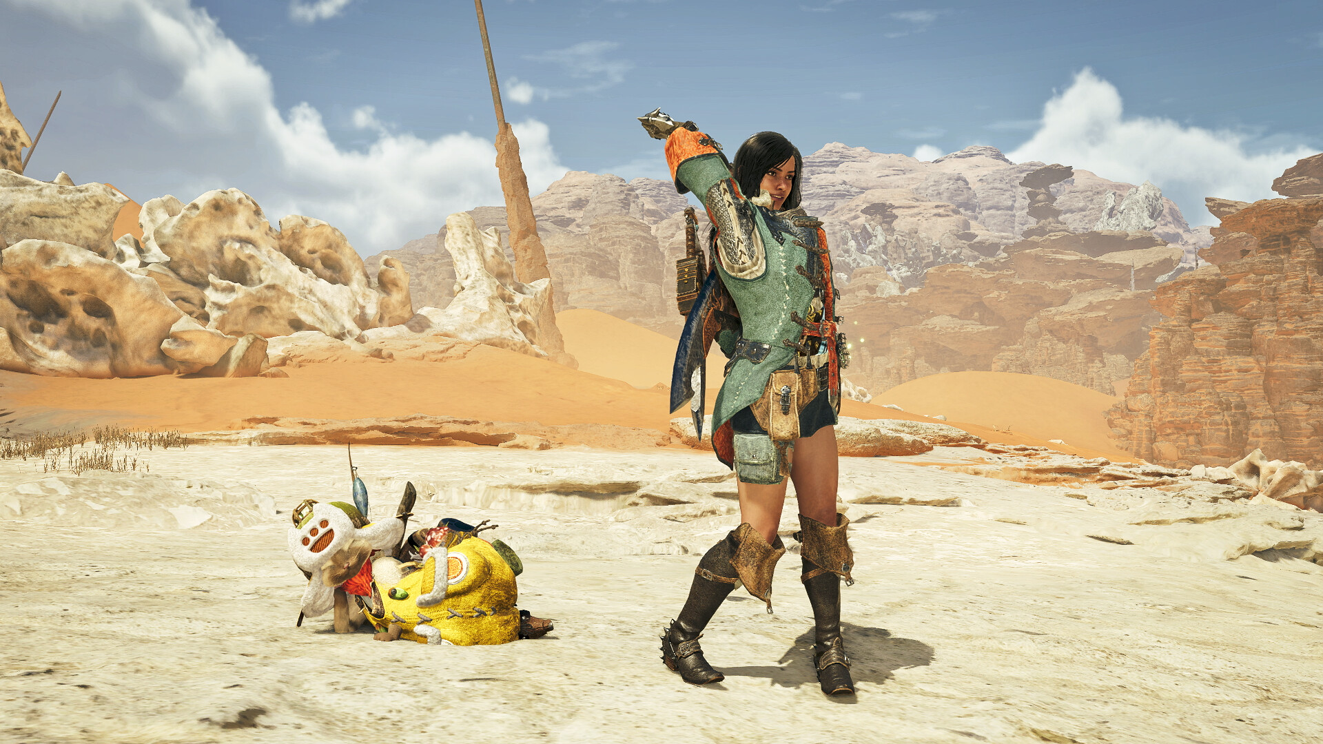 Monster Hunter Wilds - Photo Pose: Adventure Begins Pose 1 & 2 Screenshot 1