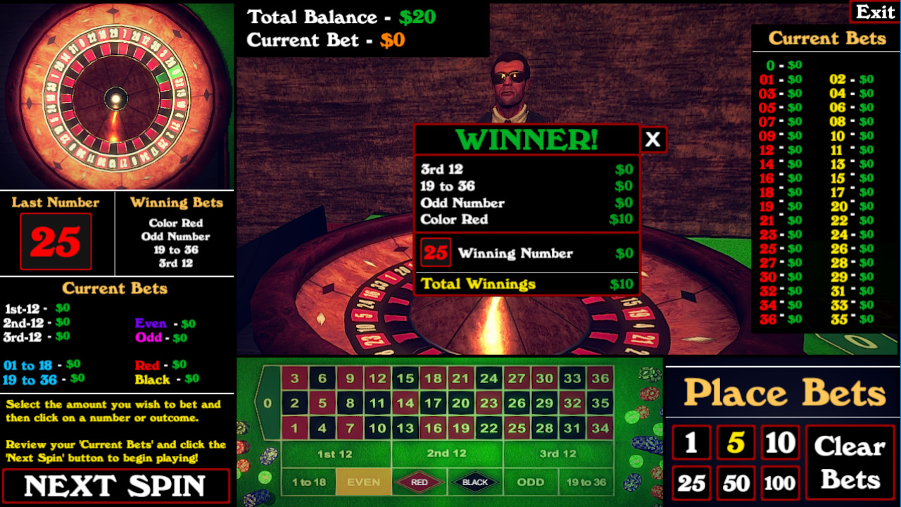 Roulette Simulator Screenshot 4