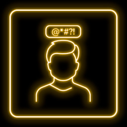 I hate customers icon