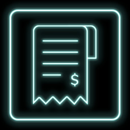 Huge electricity bill icon