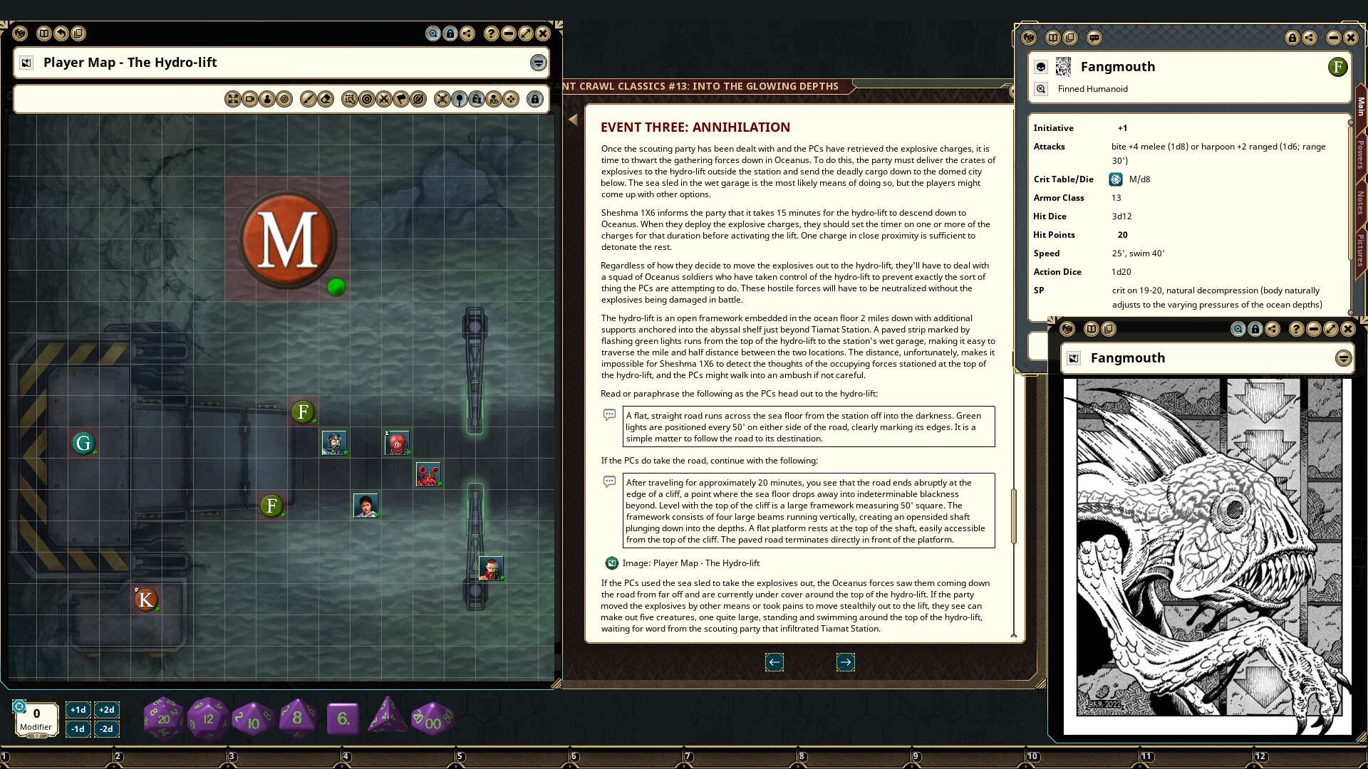 Fantasy Grounds - Mutant Crawl Classics #13: Into The Glowing Depths Screenshot 0