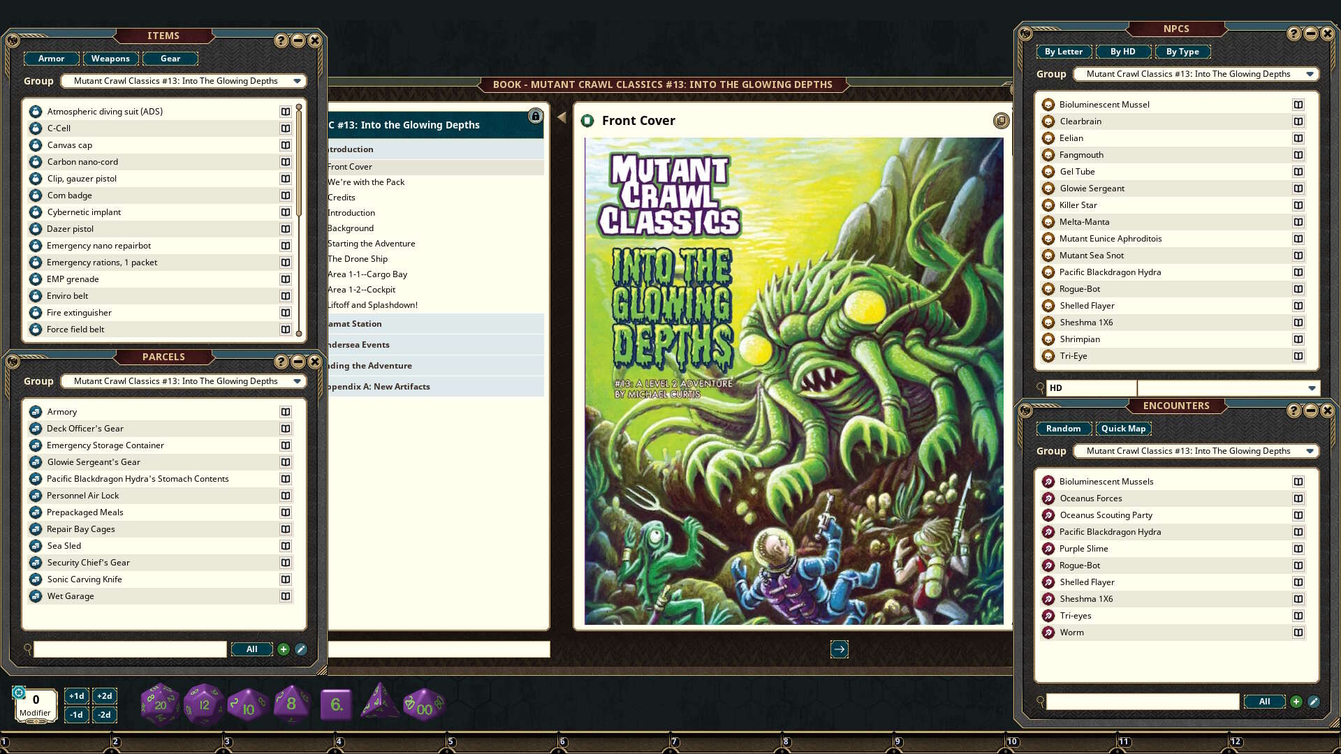 Fantasy Grounds - Mutant Crawl Classics #13: Into The Glowing Depths Screenshot 4