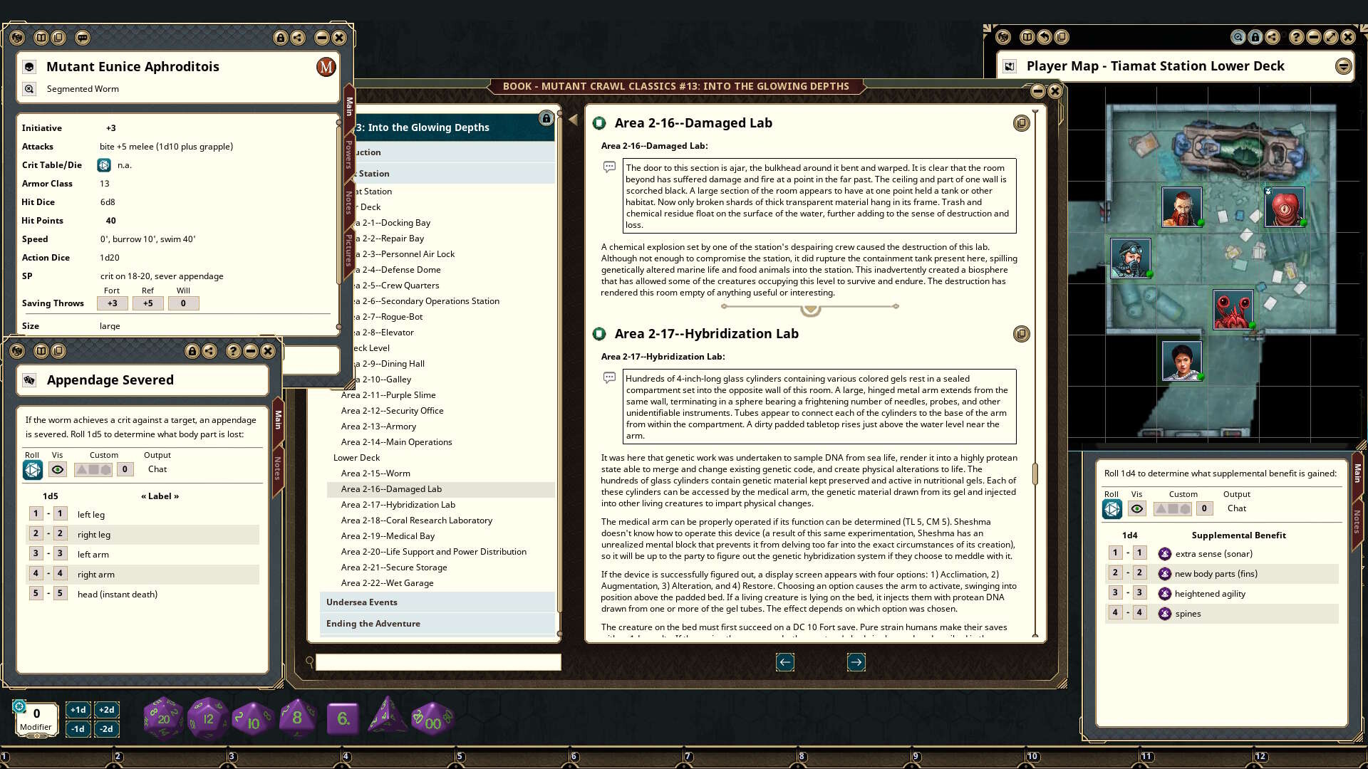 Fantasy Grounds - Mutant Crawl Classics #13: Into The Glowing Depths Screenshot 1