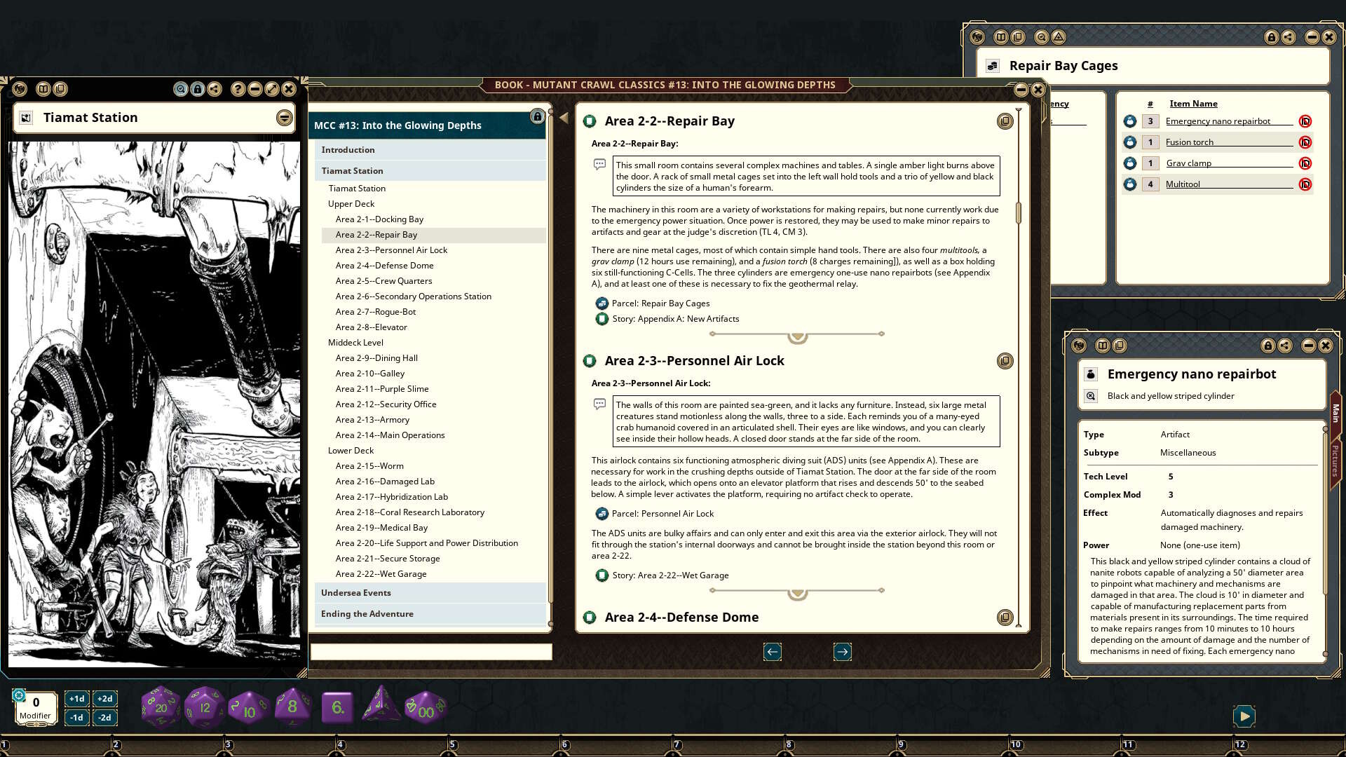 Fantasy Grounds - Mutant Crawl Classics #13: Into The Glowing Depths Screenshot 3