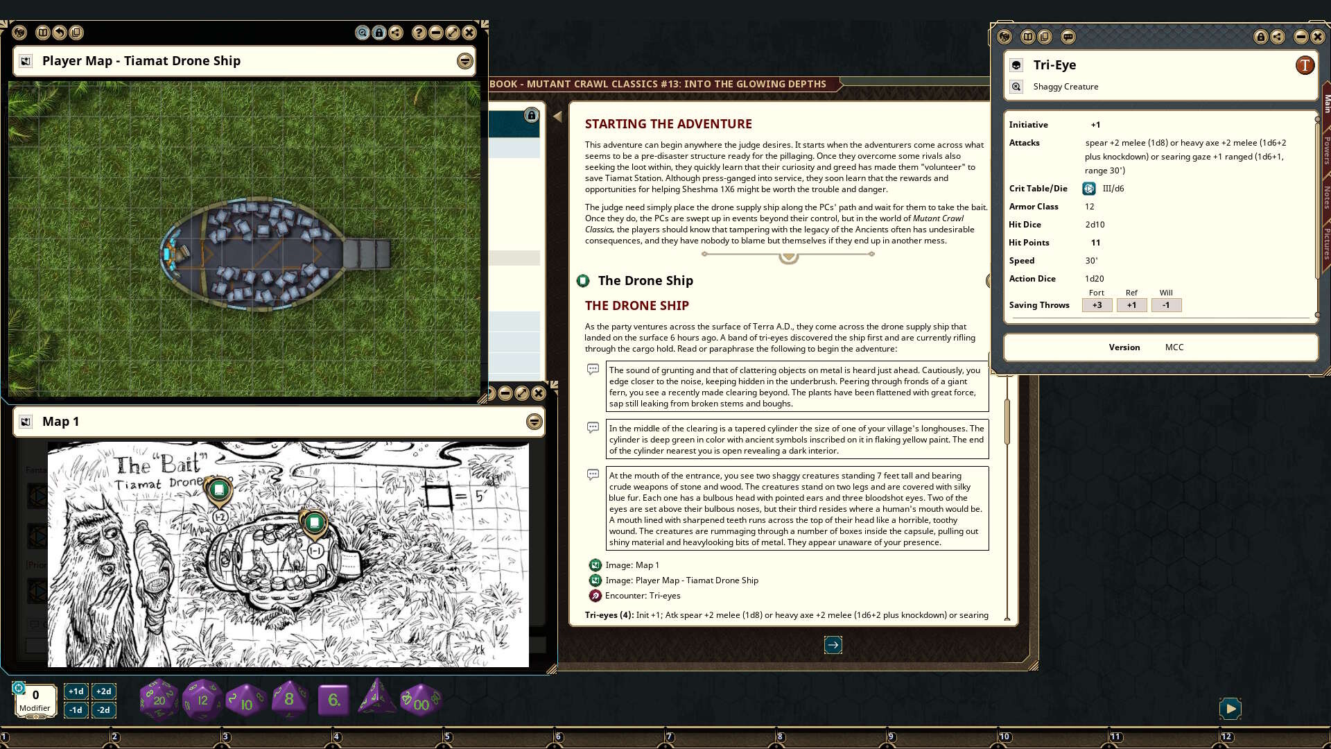 Fantasy Grounds - Mutant Crawl Classics #13: Into The Glowing Depths Screenshot 2