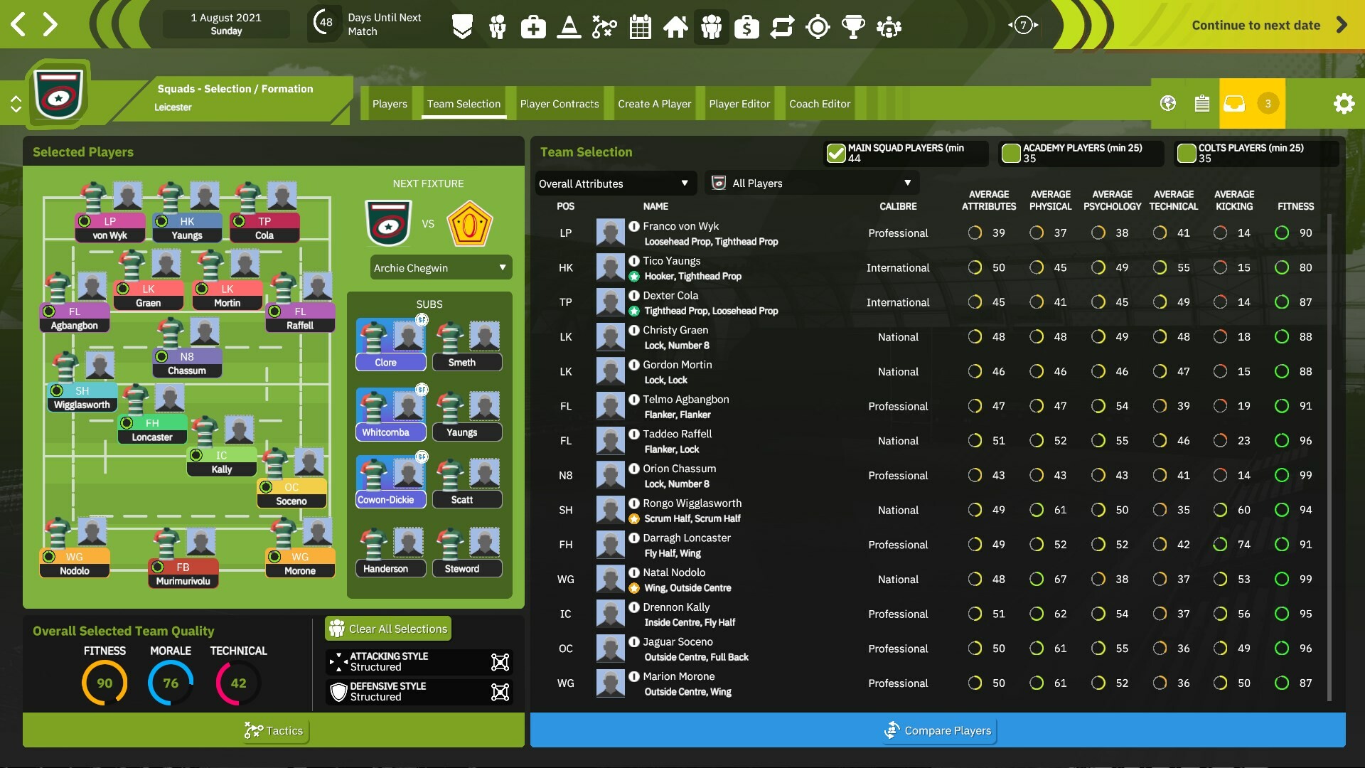 Rugby Union Team Manager 4 Screenshot 21