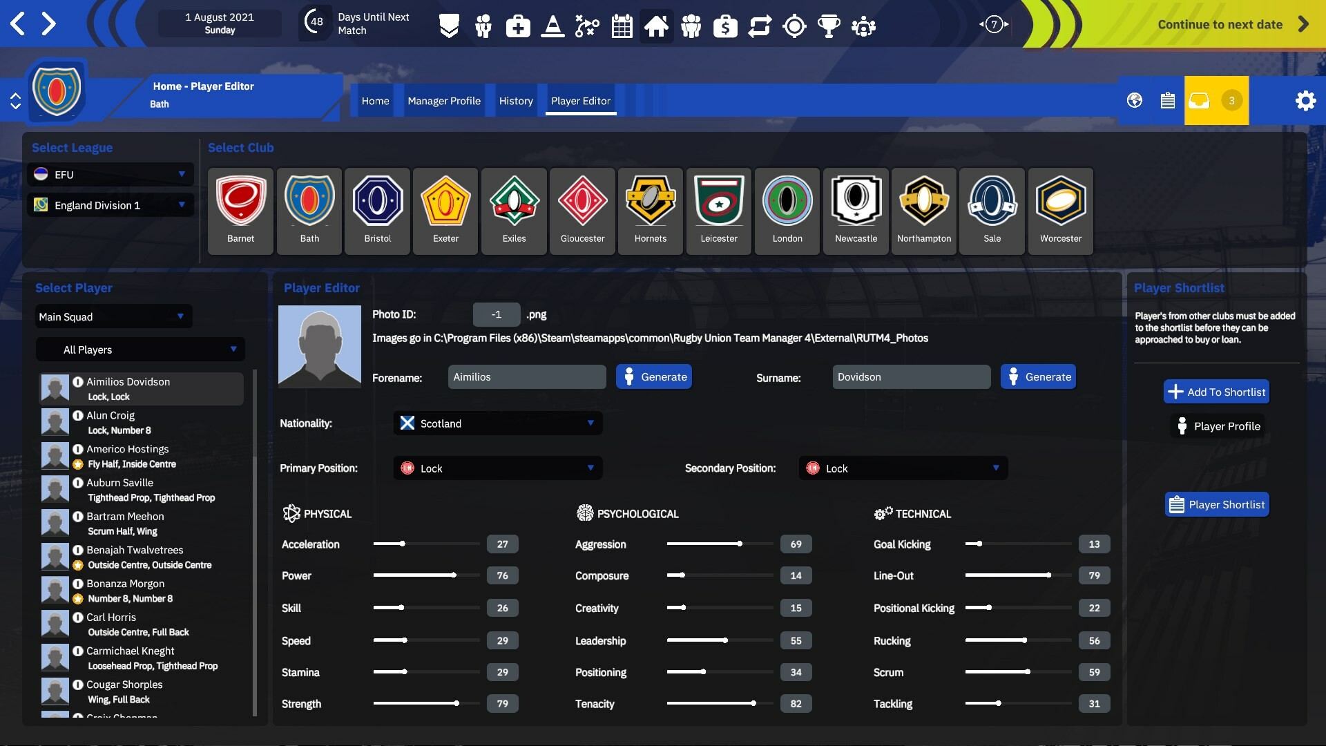 Rugby Union Team Manager 4 Screenshot 4