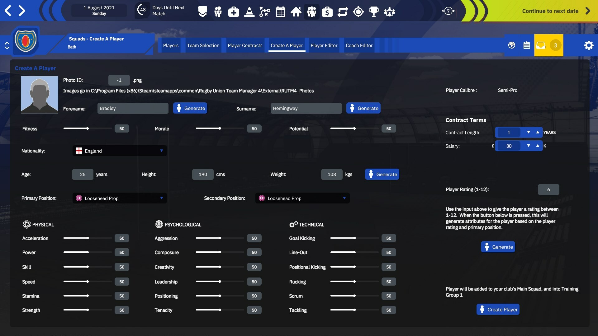 Rugby Union Team Manager 4 Screenshot 40