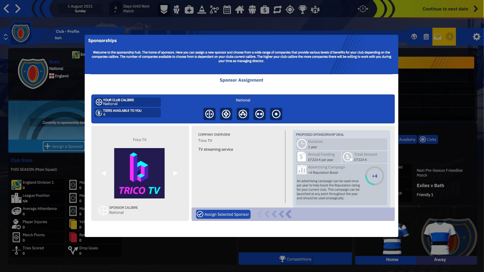 Rugby Union Team Manager 4 Screenshot 11