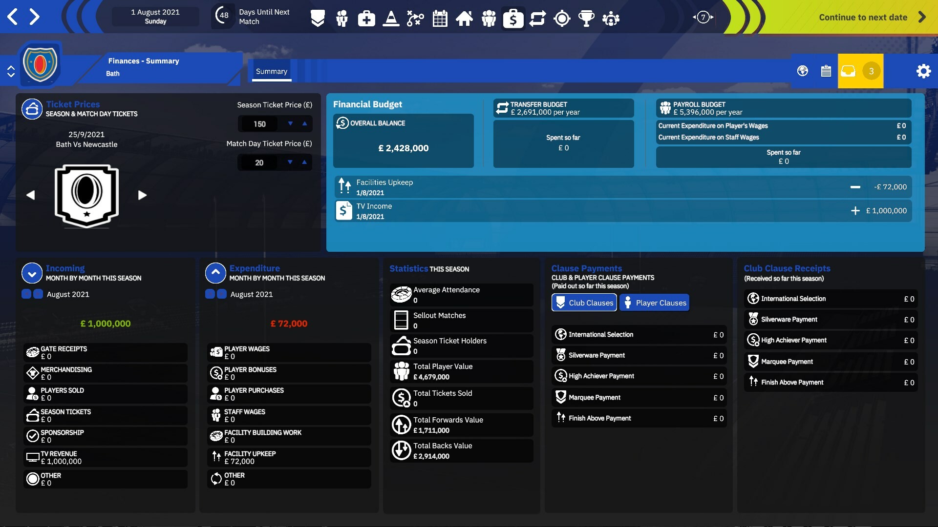 Rugby Union Team Manager 4 Screenshot 44