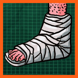 Covered in plaster icon