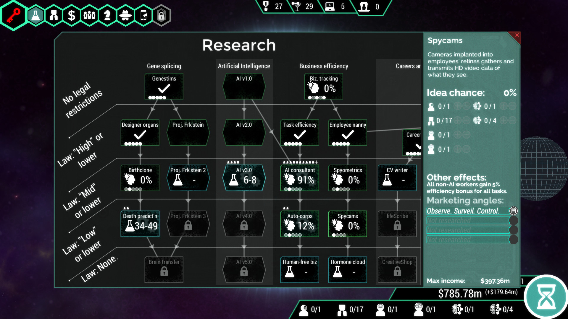 Spinnortality | cyberpunk management sim Screenshot 8