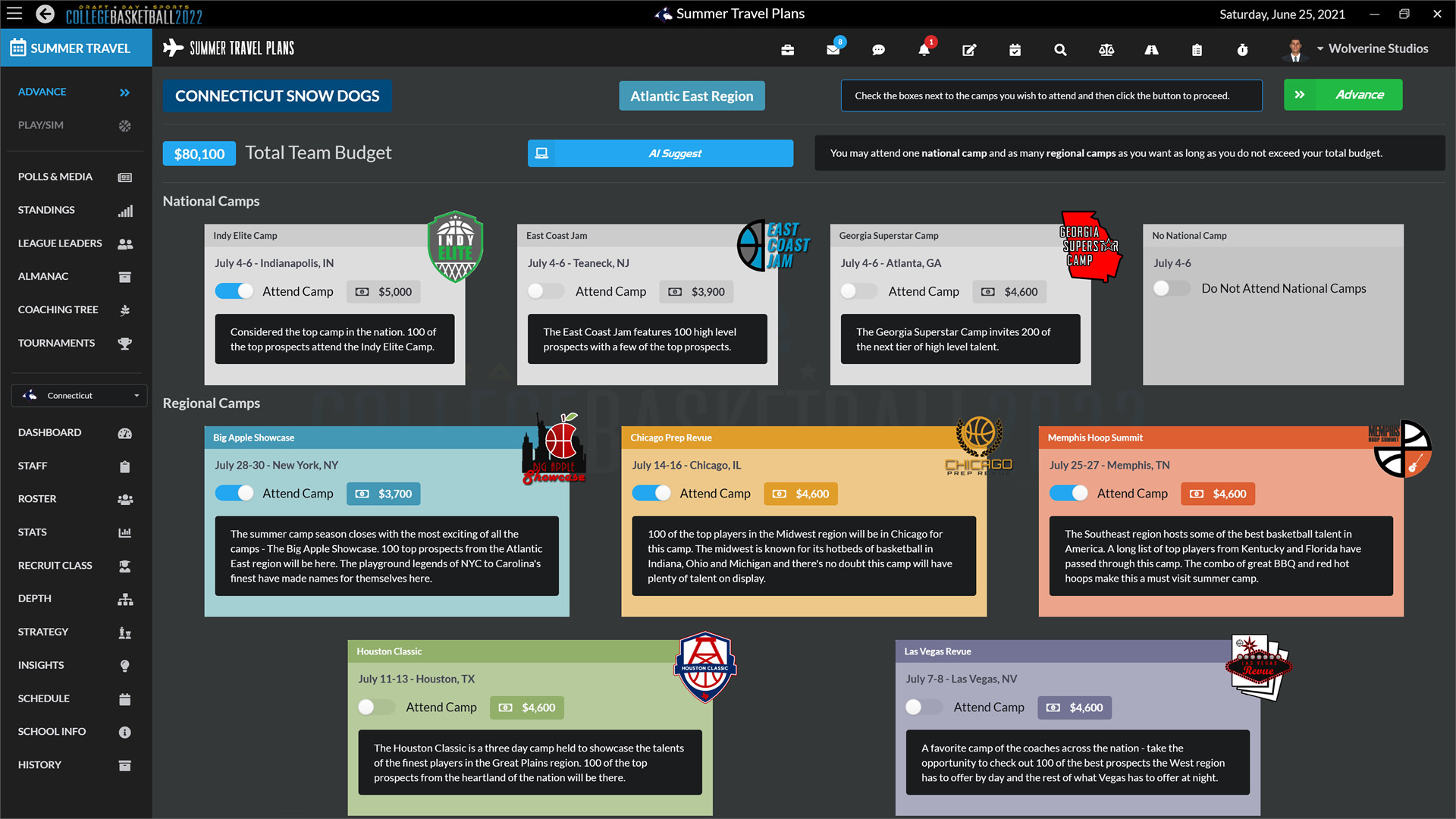 Draft Day Sports: College Basketball 2022 Screenshot 7