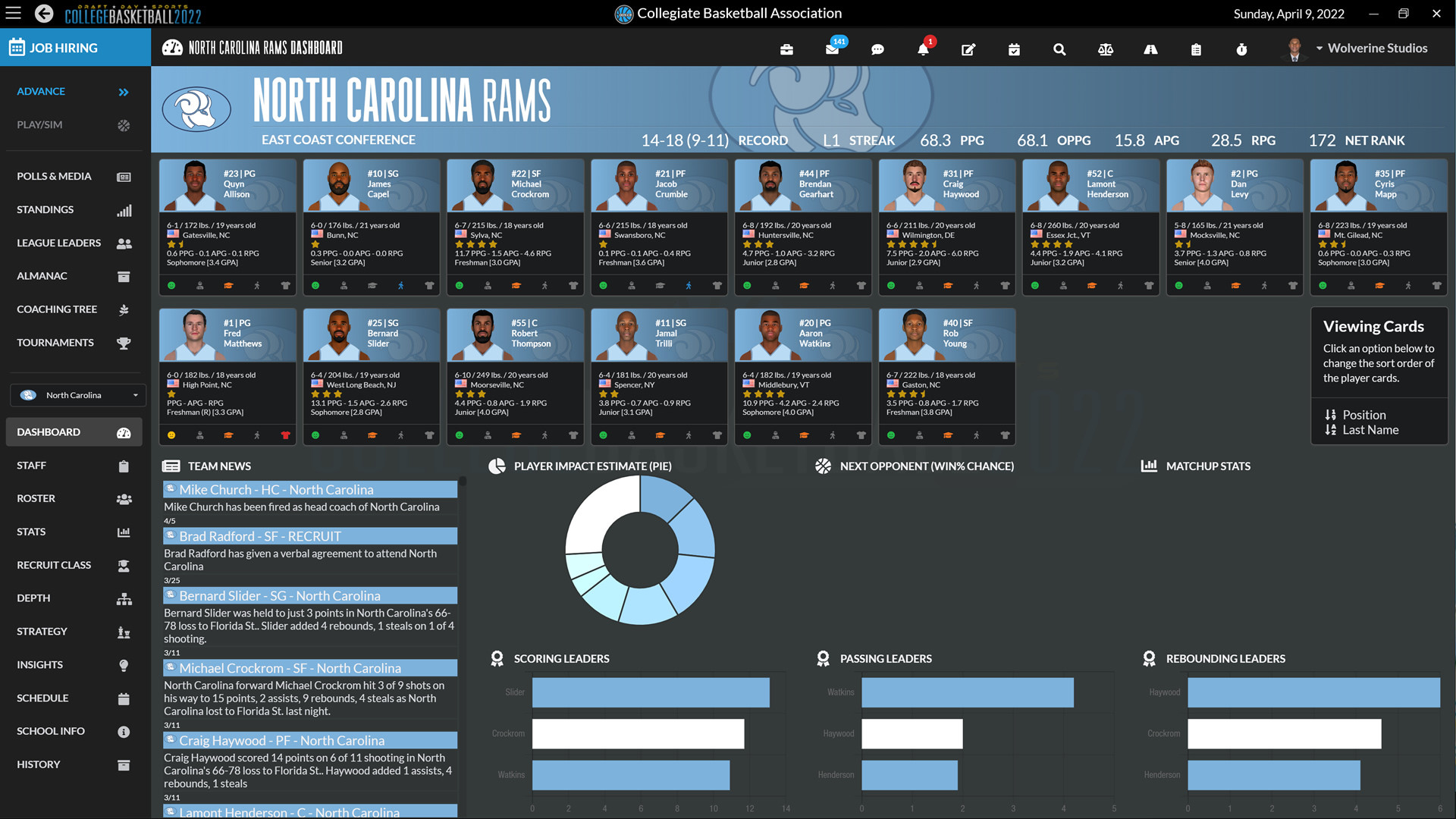 Draft Day Sports: College Basketball 2022 Screenshot 10
