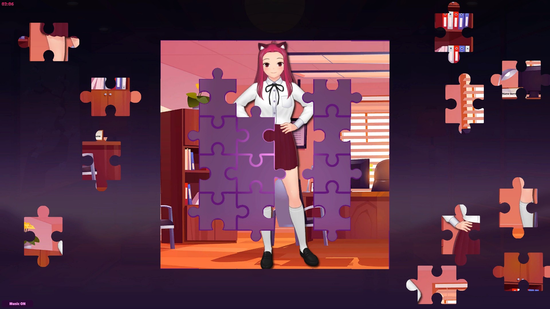 Anime Jigsaw Girls - Office Screenshot 1