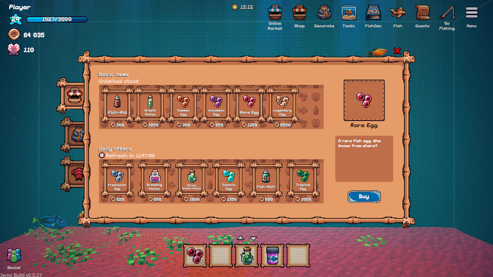Tiny Aquarium: Social Fishkeeping Screenshot 1