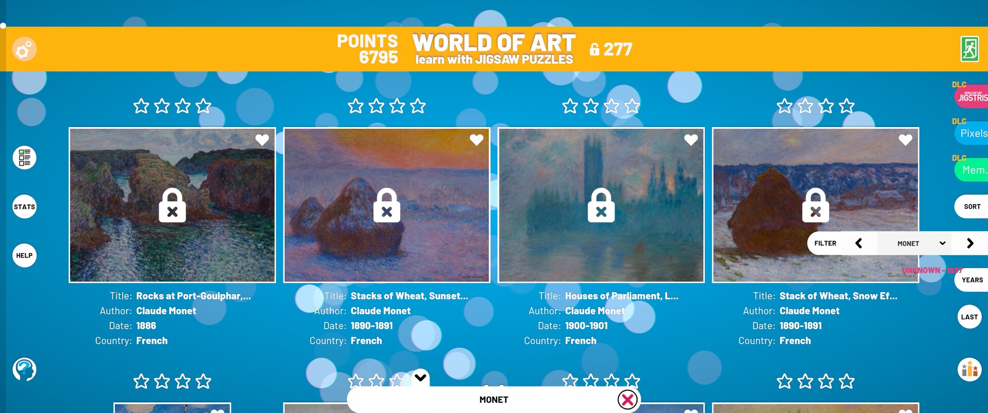 WORLD OF ART JIGSAW PUZZLES: MONET Screenshot 0